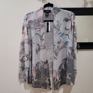 Grace the Perfect Fit Lightweight Printed Open Front Cardigan – XL NWT
